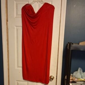 Elegant Red Strapless Dress